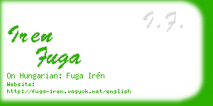 iren fuga business card